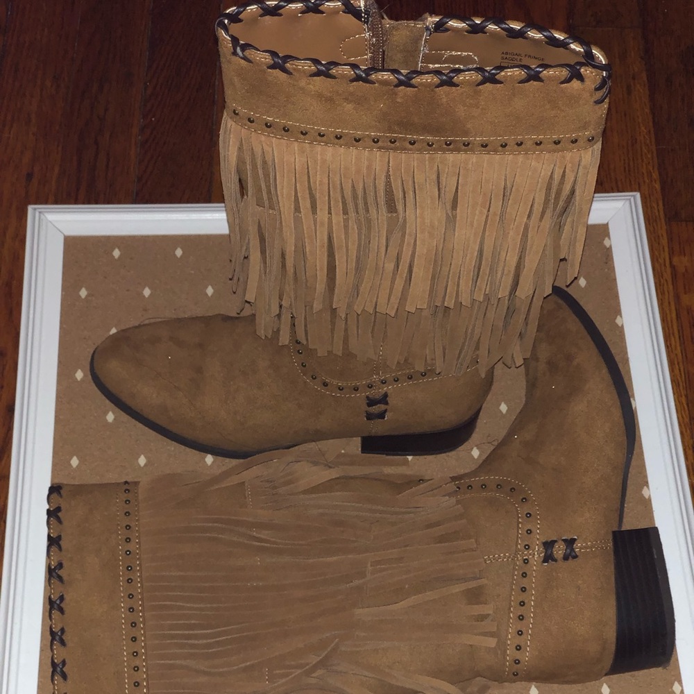 Kids Fringe Knee Boots